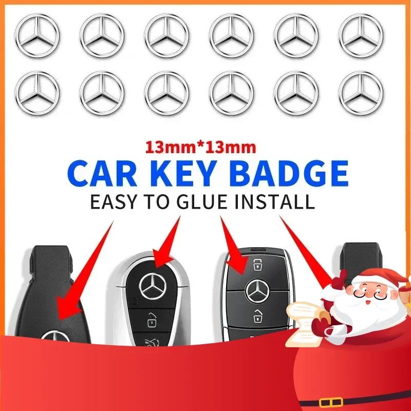 13mm Car Remote Key Sticker Emblem Decal For Mercedes Benz AMG W211 W212 W166 W167 W117 W247 W176 W204 W203 W205 W140 X253 W210