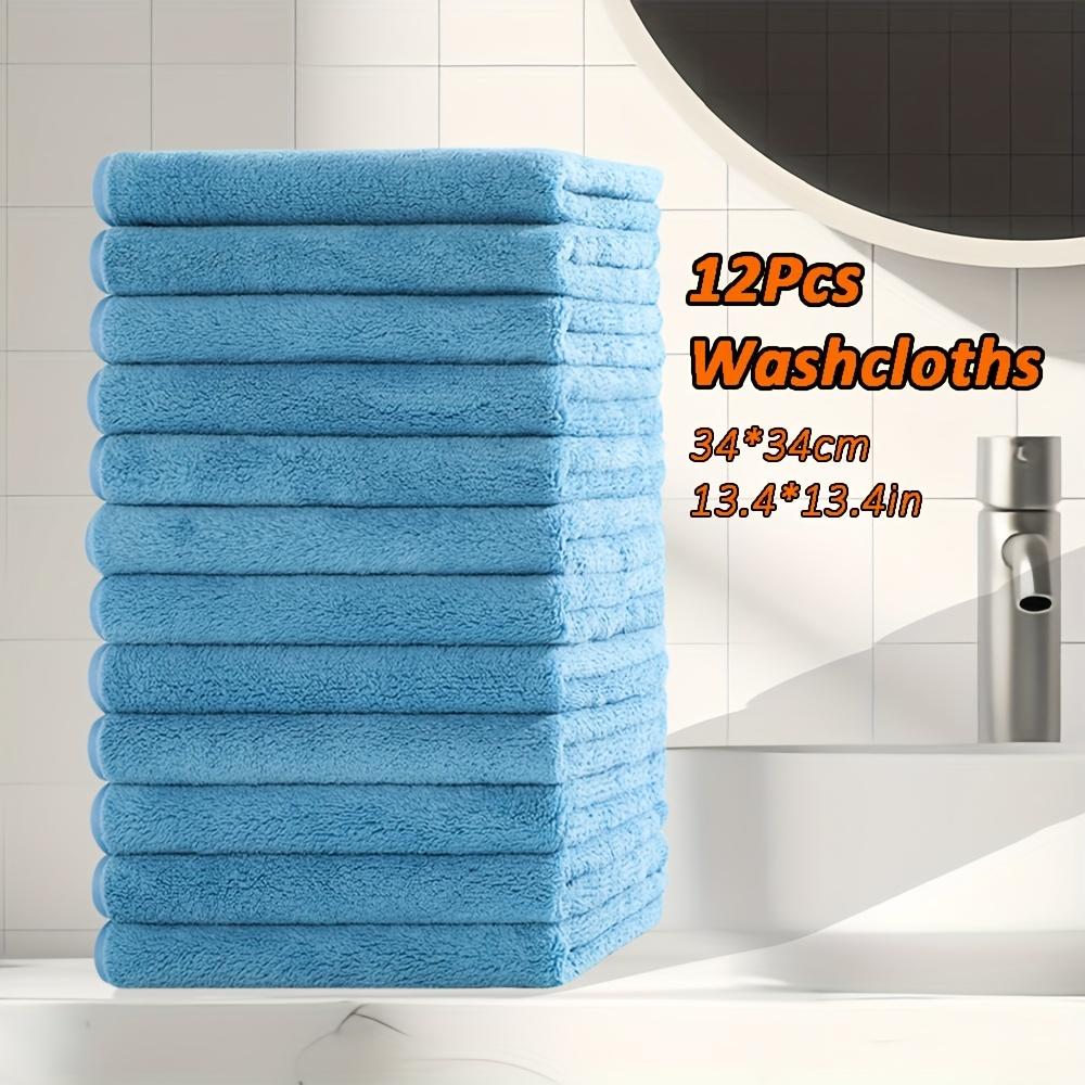 high quality12pcs Microfiber Washcloths 13.4x13.4 Inch - High Absorbency, Soft & Durable Multi-Purpose Cleaning Cloths for Kitchen, Bathroom, Hands &