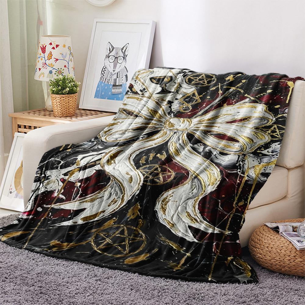 1Pc Butterfly Print Flannel Blanket, High quality Comfortable for All Seasons, Home Decor, Warmth and Comfort, Perfect for Christmas Gifts W111