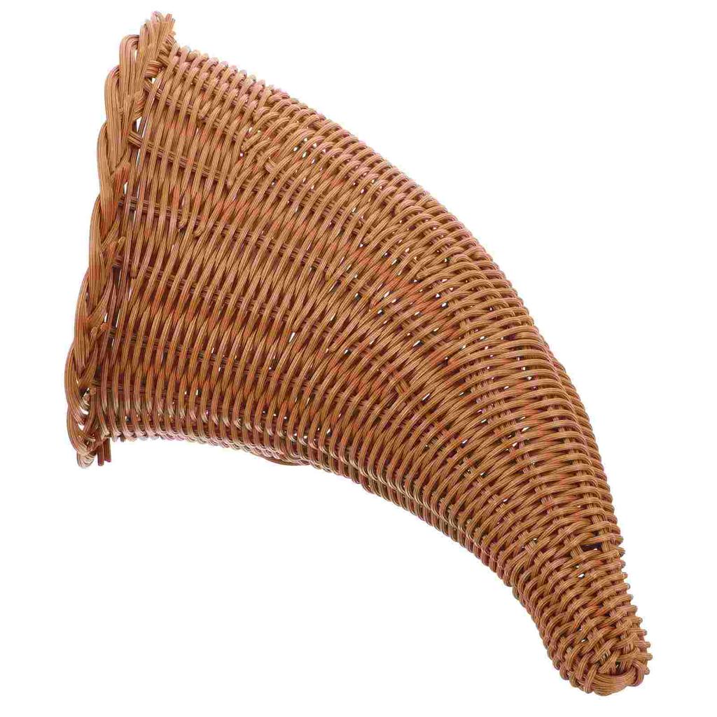 Cesto con Uova Fresche Ornamento di Natale Regalo Corno Campanellino Stile Intrecciato a Mano Multiuso Decorativo Rattan Conservazione Shopping Pane