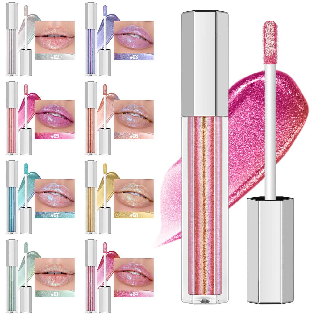 Natural Shine Lip Gloss 1Pc for Women Girls Hydrating Moisturizing with Glittery Pearl Finish Long Lasting Cosmetic Makeup Essential