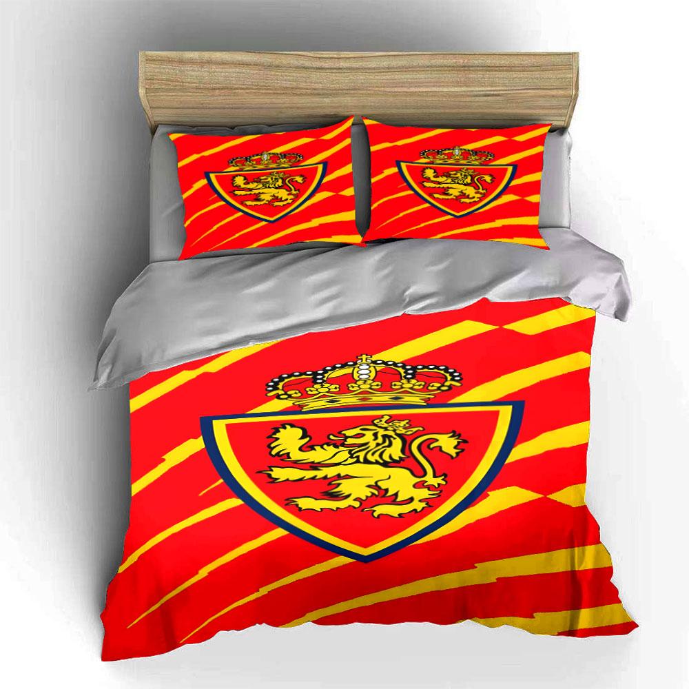 Crowned lion emblem pattern. Bedding sets Duvet cover sets Duvet covers Pillowcases(1*Duvet Cover 2*Pillowcases without duvet insert)