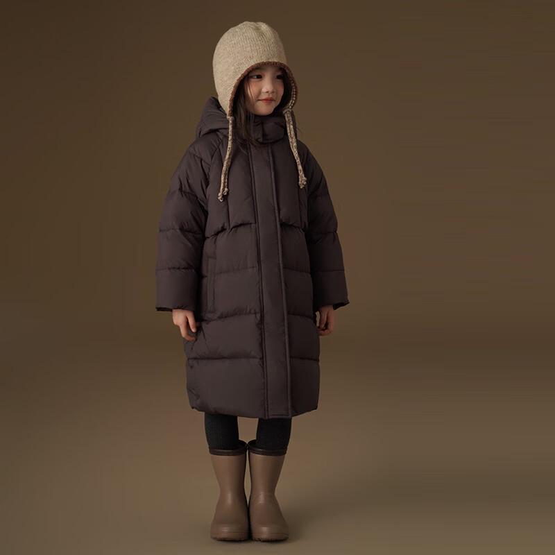 hacikis Kids' Mid-Length Hooded Down Jacket