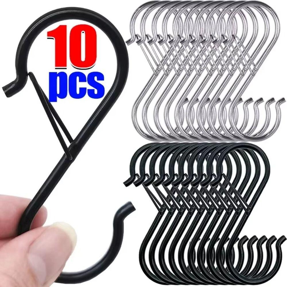 10Pcs Spring Clasp Balcony Clothes Hanger Windproof Garden Hanging Clasp  Garden Storage Organizer
