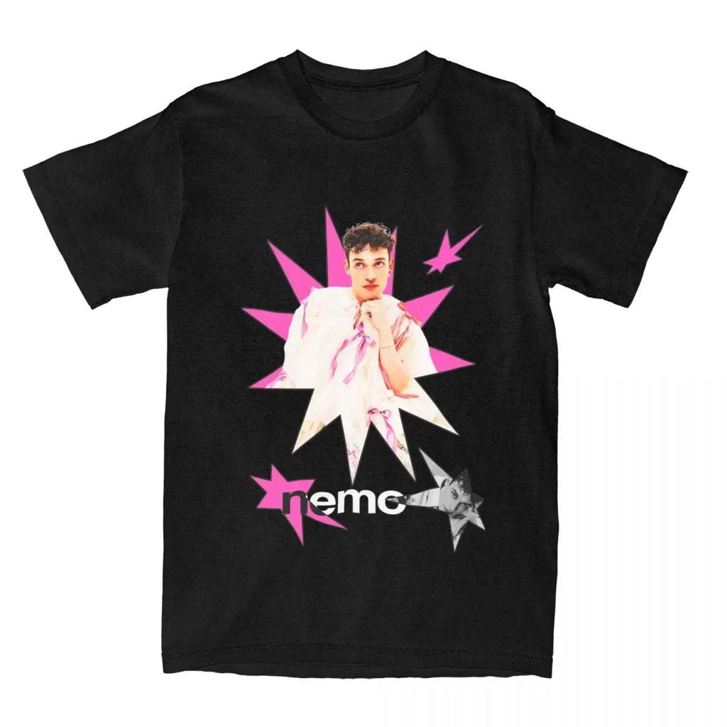Streetwear T-Shirt Nemo The Code Winner Eurovisions 2024 100 Cotton T Shirts Hipster Tee Shirt for Man Short Sleeve Clothes