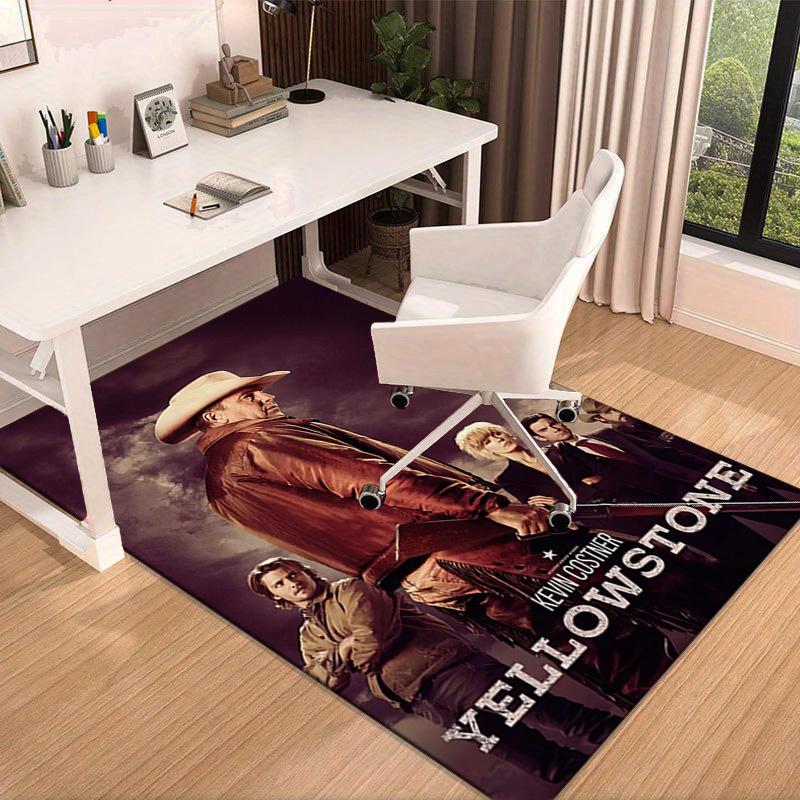 Yellows-tone Dutton Ranch Carpet, Chair Rug,Rug for Office Bedroom Living Rooms, Doormat Decor Fan Gift Christmas Gift