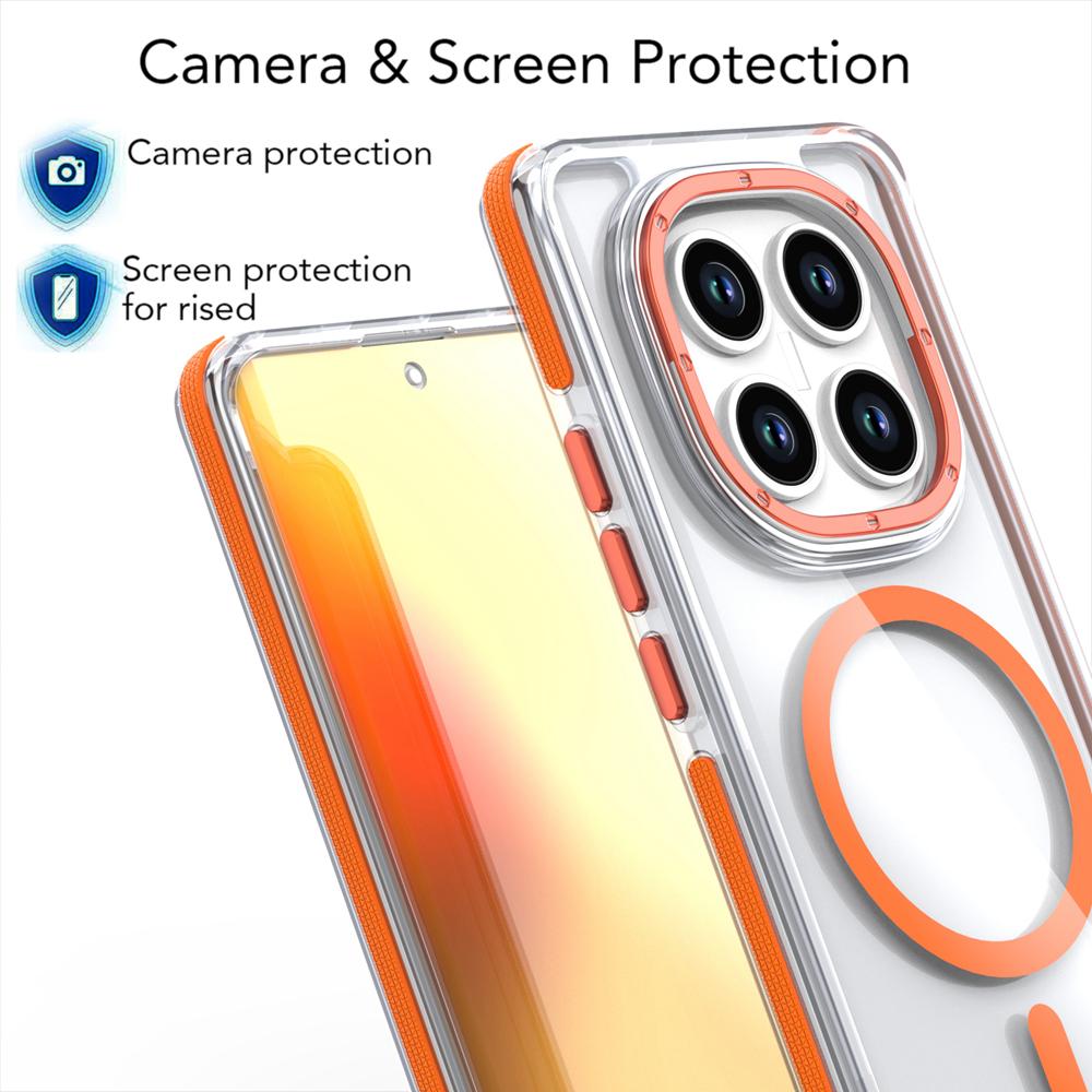 KEYSION Transparent Magnetic Case for MagSafe for Redmi Note 14 Pro+ 5G Clear Shockproof Phone Cover for Redmi Note 14 Pro 4G