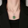 Jewelry Copper Bottom Gold-Plated Ice Seed Fluorescent Plain Surface Temperament Pendant Stone 13 * 18