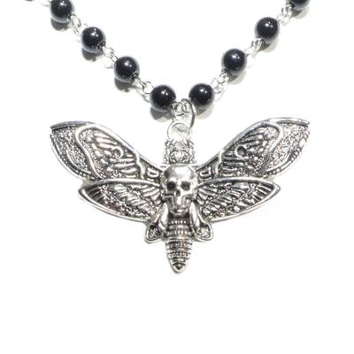 New Skull Moth Pendant Necklace Chain Necklace Fashionable and Exquisite
