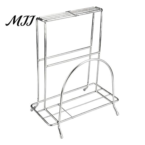 Space Saving Kitchen Tool Stand Stainless Steel Chopping Board Storage Rack And Knife Holder for Household Organization Tools Countertop, Vertical