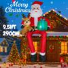 9.51FT Inflatable Toy Santa Claus Reindeer with LED Lights Holiday Gift Xmas Decoration for Yard SuppliesHome Decor Ornament