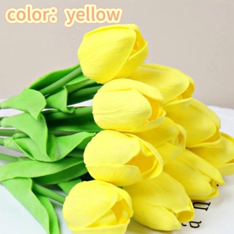 5/10Pc Premium Tulip Artificial Flowers, Real Touch Tulip Bouquet, Decorative for Wedding Home Party Christmas Candy Birthday