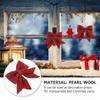 6Pcs Christmas Bows Hanging Decorations Gold Silver Bowknot Christmas Tree Pendant Bowknot Ornaments New Year Xmas Party Decor