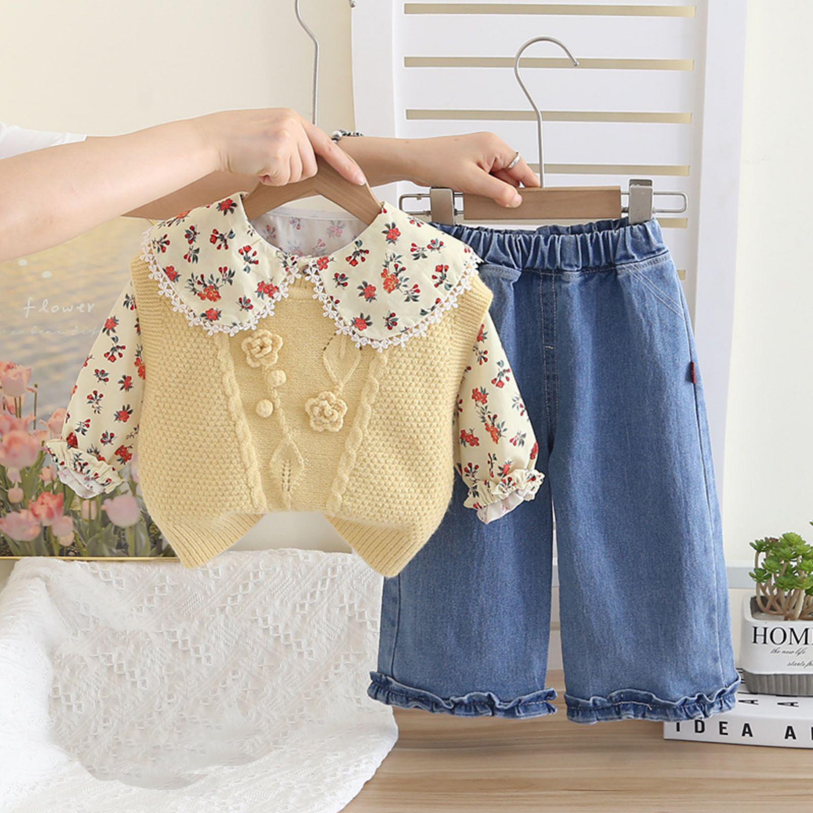 

Детский повседневный комплект с длинным рукавом, удобные наряды для повседневной носки 90 жёлтый