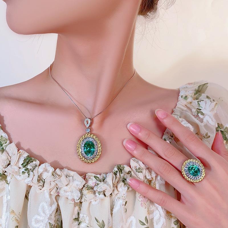 Jewelry Simulation Bird'S Nest Cut Color Treasure Jewelry Light Luxury Set 12 * 16-10 * 12