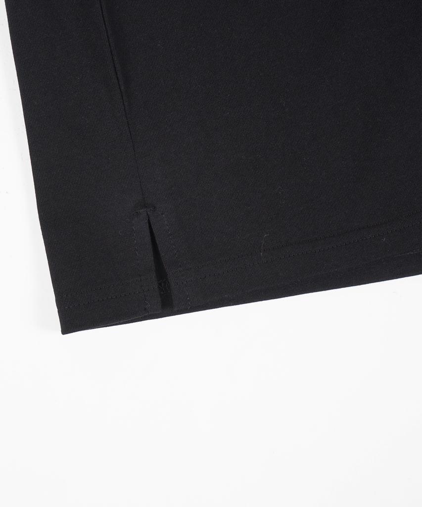 BIRBANTE Vintage Letter Graphic T-Shirt - Black