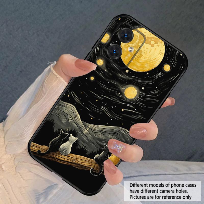 Background Cat For Motorola Moto G 04 G05 G14 15 24 34 35 54 55 75 84 85 Edge 40 50 Fusion 60 Fusion silicone soft phone case