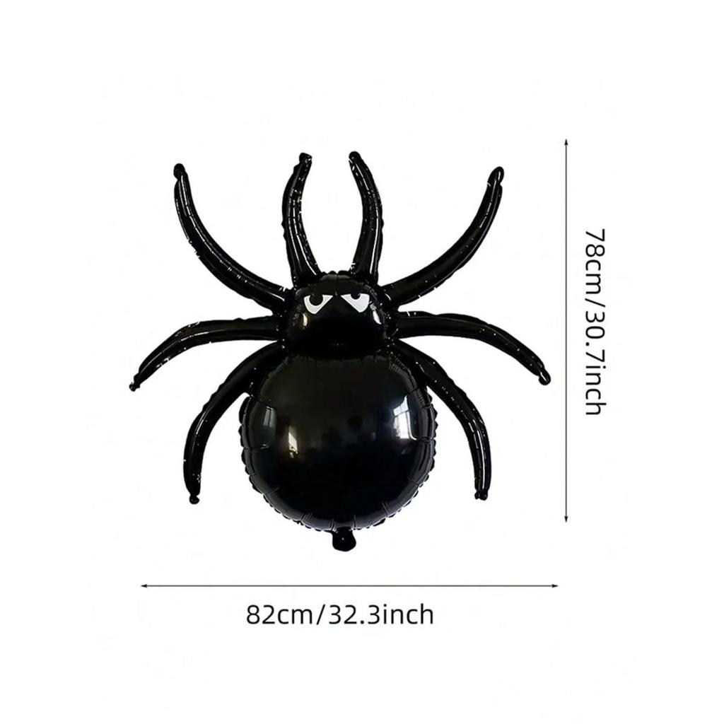 3pcs Halloween black spider balloons Halloween party spider theme decoration birthday party supplies 5