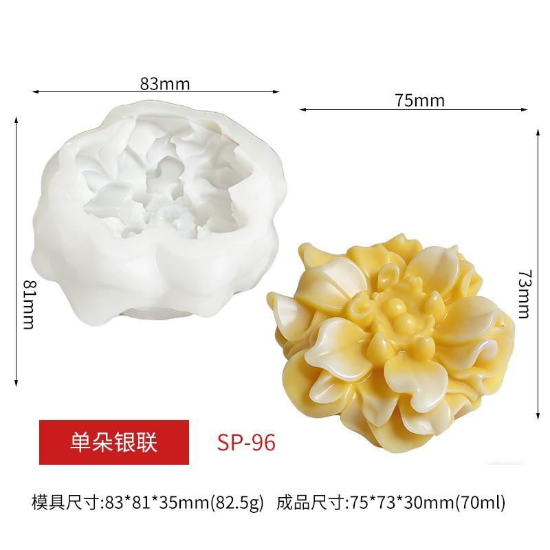 Mini Lotus Silicone Candle Mold Diy Handmade Lotus Flower Candle Mold Soap Plaster Resin Cake Baking Tool Home Decoration Gift