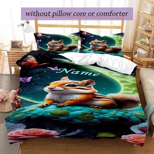 Comforter Squirrel With Squirrel Pattern Suitable For Children Kids And Adults Soft Comfortable And Breathable