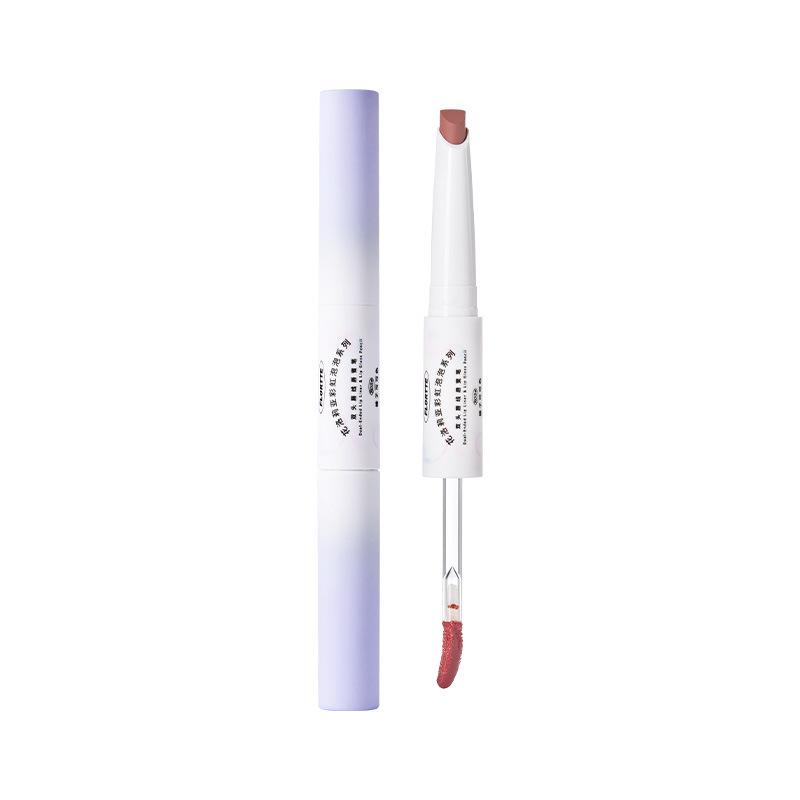 FLORTTE Rainbow Bubble Double-ended Lip Liner & Gloss Pen - Affordable Lipstick for Women