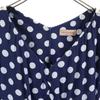 Coccapani Made In Italy Dot Pattern No Sleeve Knee-length Dress L Navy Women Used