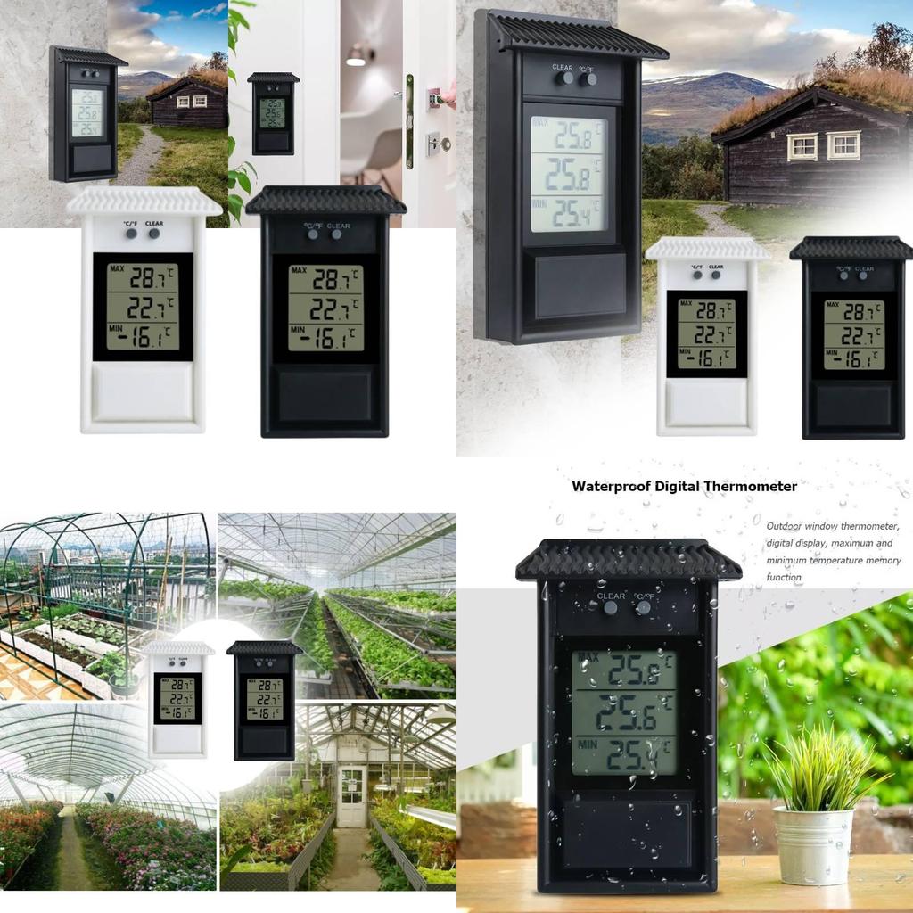 Versatile Indoor And Outdoor Temperature Measurement Thermometer For Home Garden Use