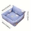 Baisher Cozy Pet Sofa Bed for Cats & Dogs - Thick, Warm Memory Foam Nest with Anti-Stain Polyester Cover