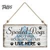 Decorative Wooden Pet Sign House Door Sign, Rustic Farmhouse Dog Wall Hanging Plaque, Theme Home Decoration Vintage Decor, Housewarming Gift