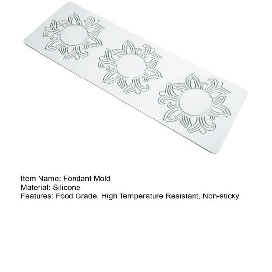 Silicone Fondant Mold Elk Flower Sun Shape Non-sticky Food Grade High Temperature Resistant Easy Release Candy Chocolate Food Cooking Mold