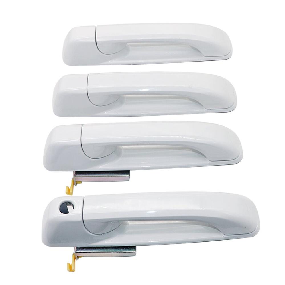 4x Car Bright White For 2019-2021 Dodge Ram 1500,2500,3500 Painted Door Handles