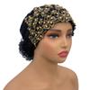 Embroidery Beading Turban Cap for Women Muslim Headscarf Hat Hairloss Chemo African Headwrap Bonnet Cap