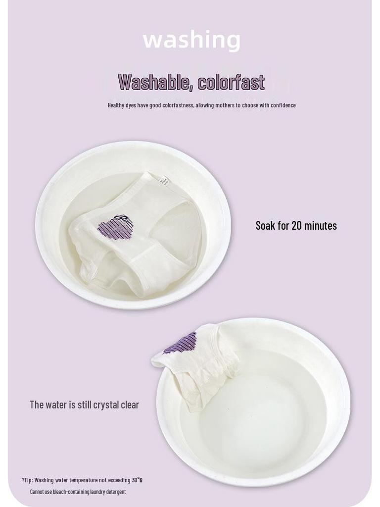 Girls' Pure Cotton Boxer Briefs - Comfortable, Non-Pinching Underwear for Children