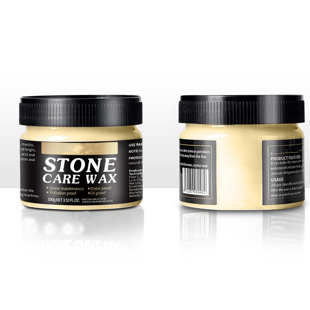 100G Marble Granite Stone Care Paste Stain Remover Shine Restorer Maintenance Wax For Quartz Tile Furniture Household Surface