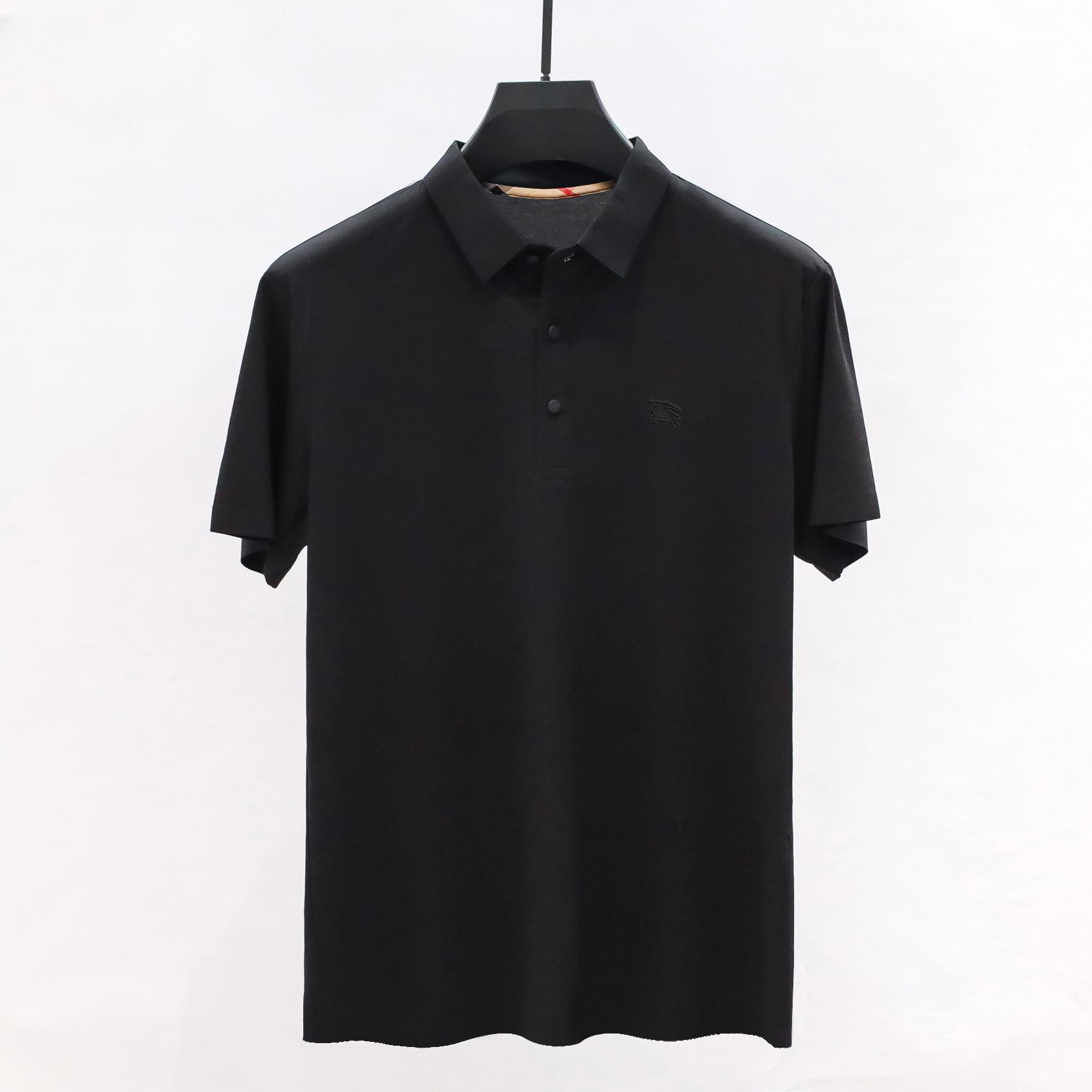 

Мужская рубашка-поло с короткими рукавами, футболка, летняя мужская одежда, футболка с короткими рукавами, повседневный топ 4XL чёрный