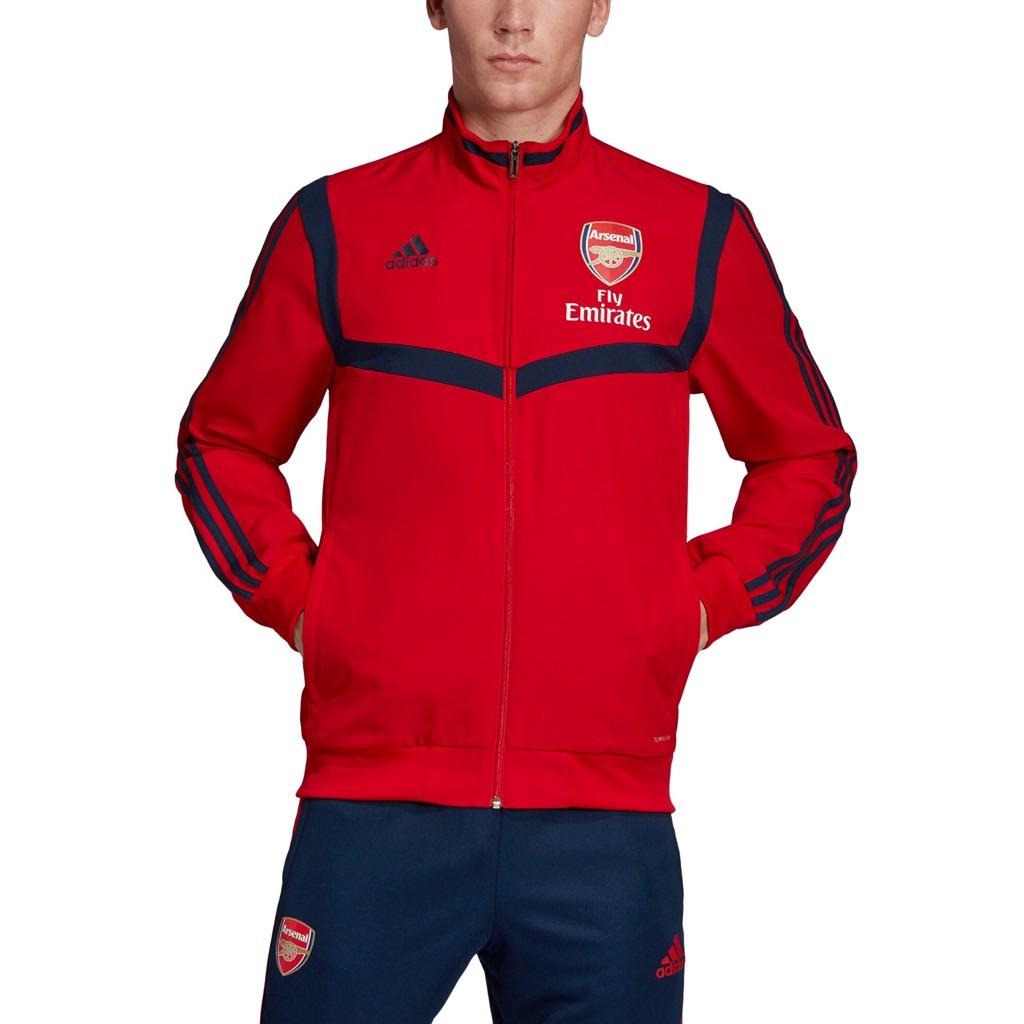 Adidas Logo Retro Sports Stand Collar Jacket Printed Waterproof Breathable Quick-Dry Jacket Men Jacket Red EH5729