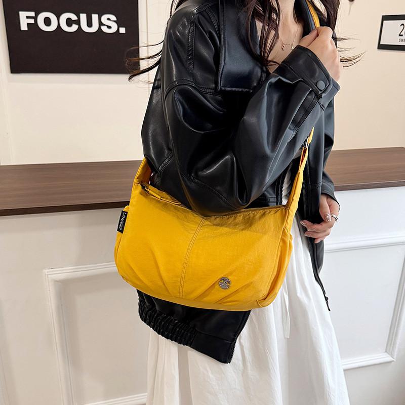 Womens Large Soft Waterresistant Crossbody Bag With Inner Zipper Pocket For Casual Outings