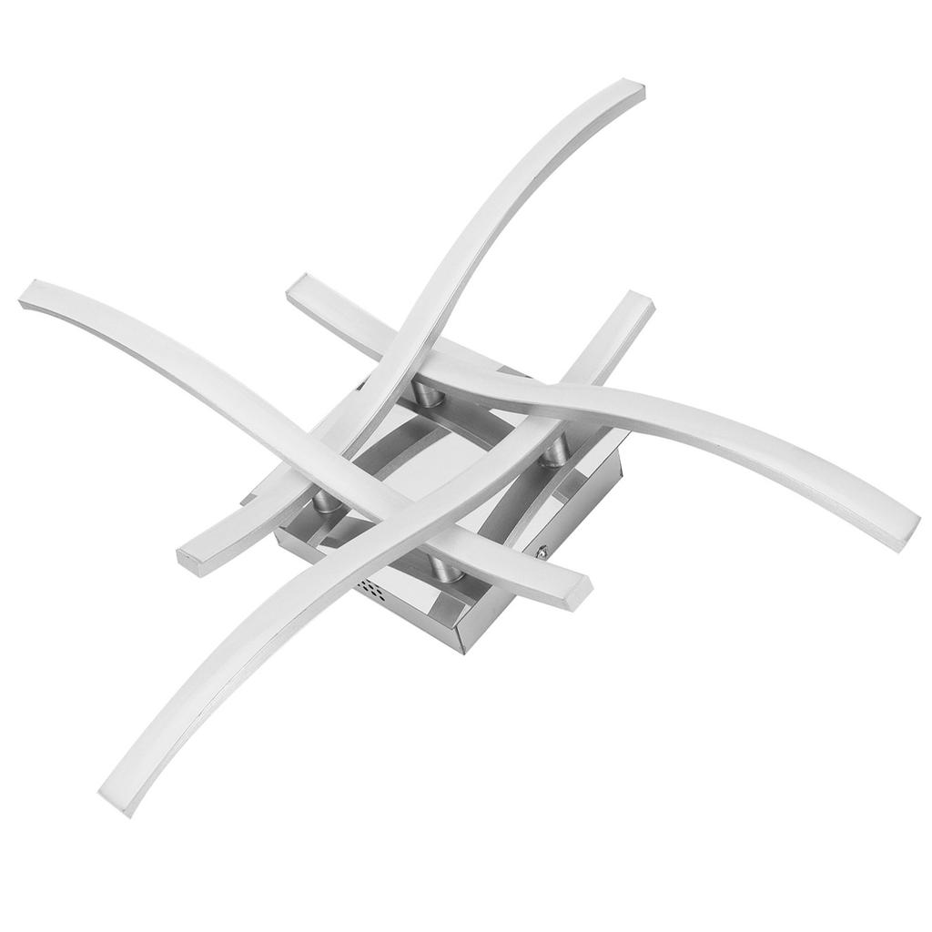 LED Ceiling Light 25W Modern Curved Lamp for Living Room Canteen Bedroom White Light 85-265V