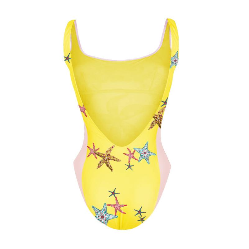 New Sexy Backless One-piece Swimsuit for Women Cute Tight Conservative Mesh Skirt Swimsuit Set