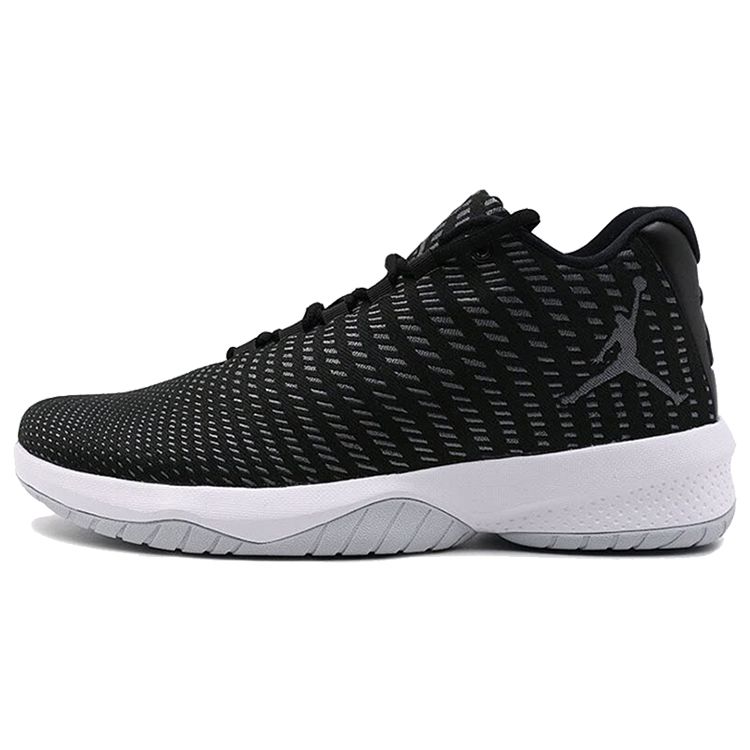 Jordan B. Fly Round Toe Comfortable Fabric Shock Absorbing Non-Slip Wear-Resistant Low-Top Basketball Shoes Men sneaker Black 910209-011
