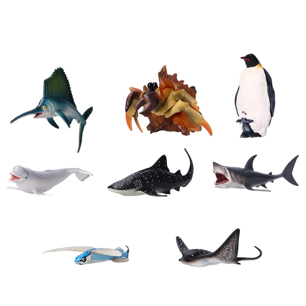 Marine Life Toys Cute Realistic Safe Plastic Educational Sea Animals Figures Model for Kids