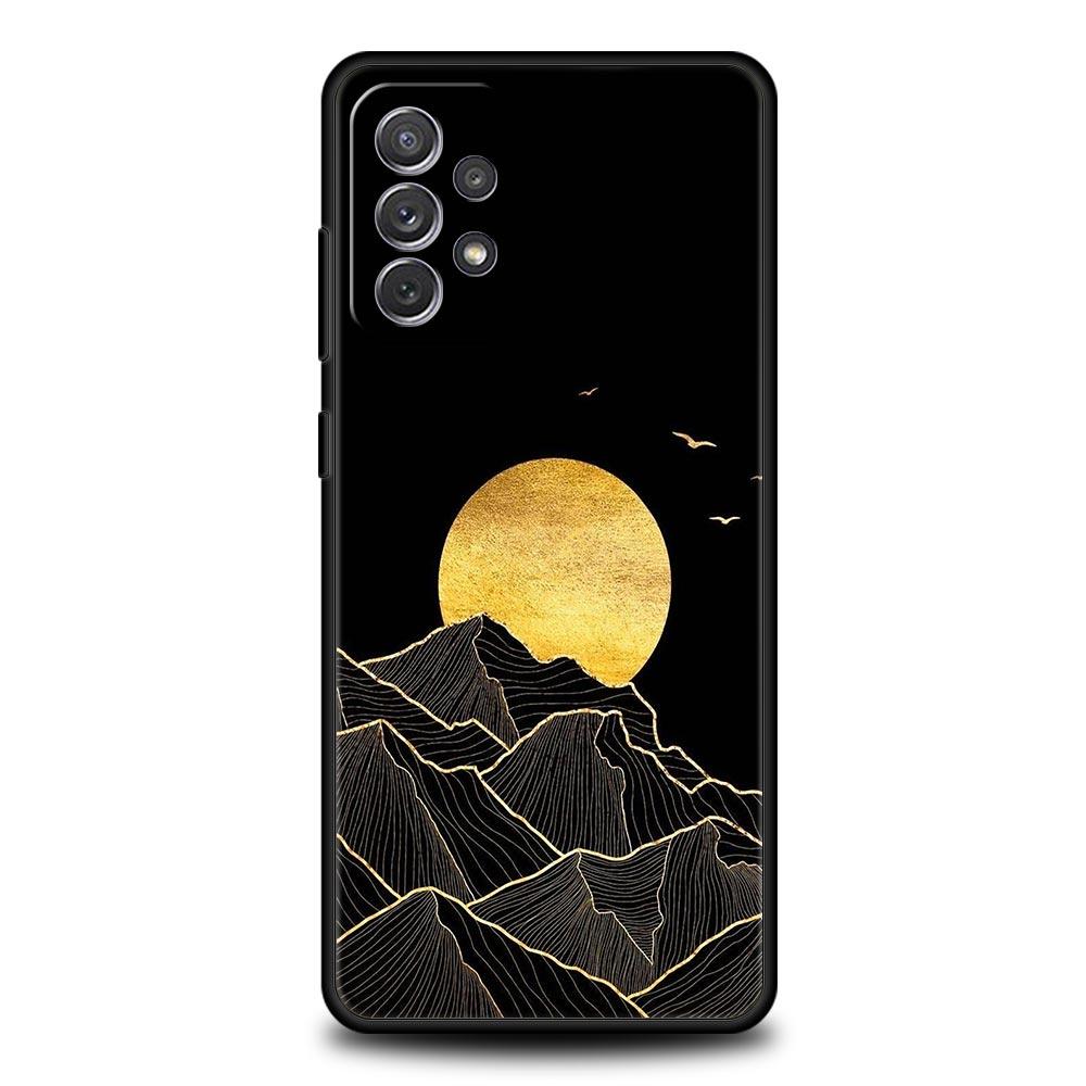 Mountain Sunrise Line Case for Samsung A57 A37 A51 A71 A21S A17 A11 A15 A25 A41 A23 A33 A53 A73 A07 A05S A13 A35 A55 5G Cover