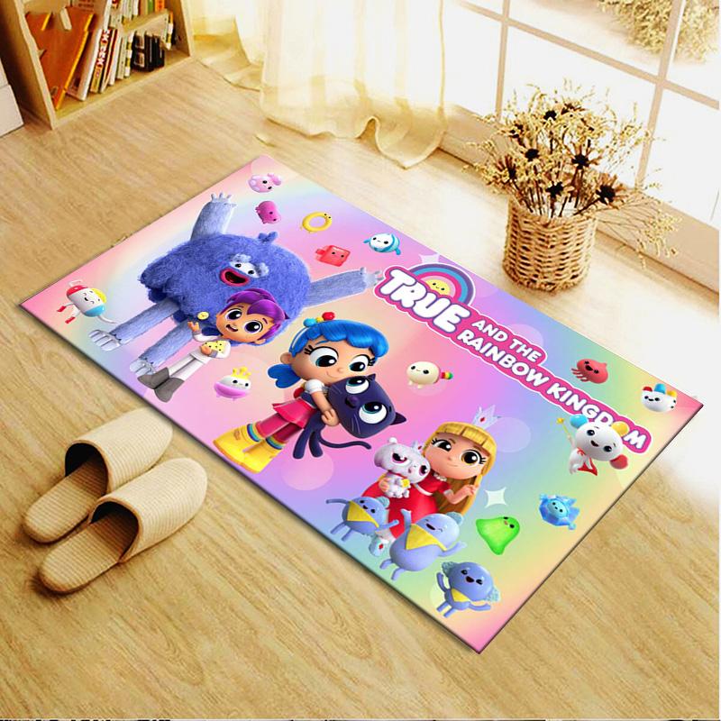 Wahre und das Regenbogenkönigreich Teppich für Wohnzimmer Schlafzimmer Zuhause Sofa Dekoration, Kinder spielen Rutschfeste Bodenmatte