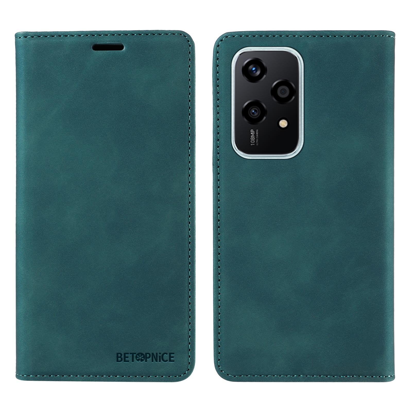 

BETOPNICE 003 Чехол для Honor 200 Lite из ПУ кожи, чехол для телефона с RFID-блокировкой Green