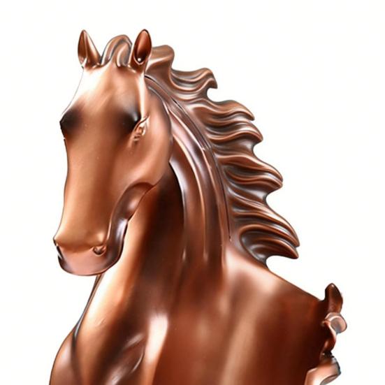 Hästhuvud Vinställ Harts Häststaty för Heminredning Bordsställ för Flaskor med Skyddsdyna Unik Gåva för Vinälskare