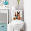 Toilet Sticker Pumpkin Spider Witch Hat Bowknot Removable Self-adhesive Waterproof PVC Bathroom Wall Art
