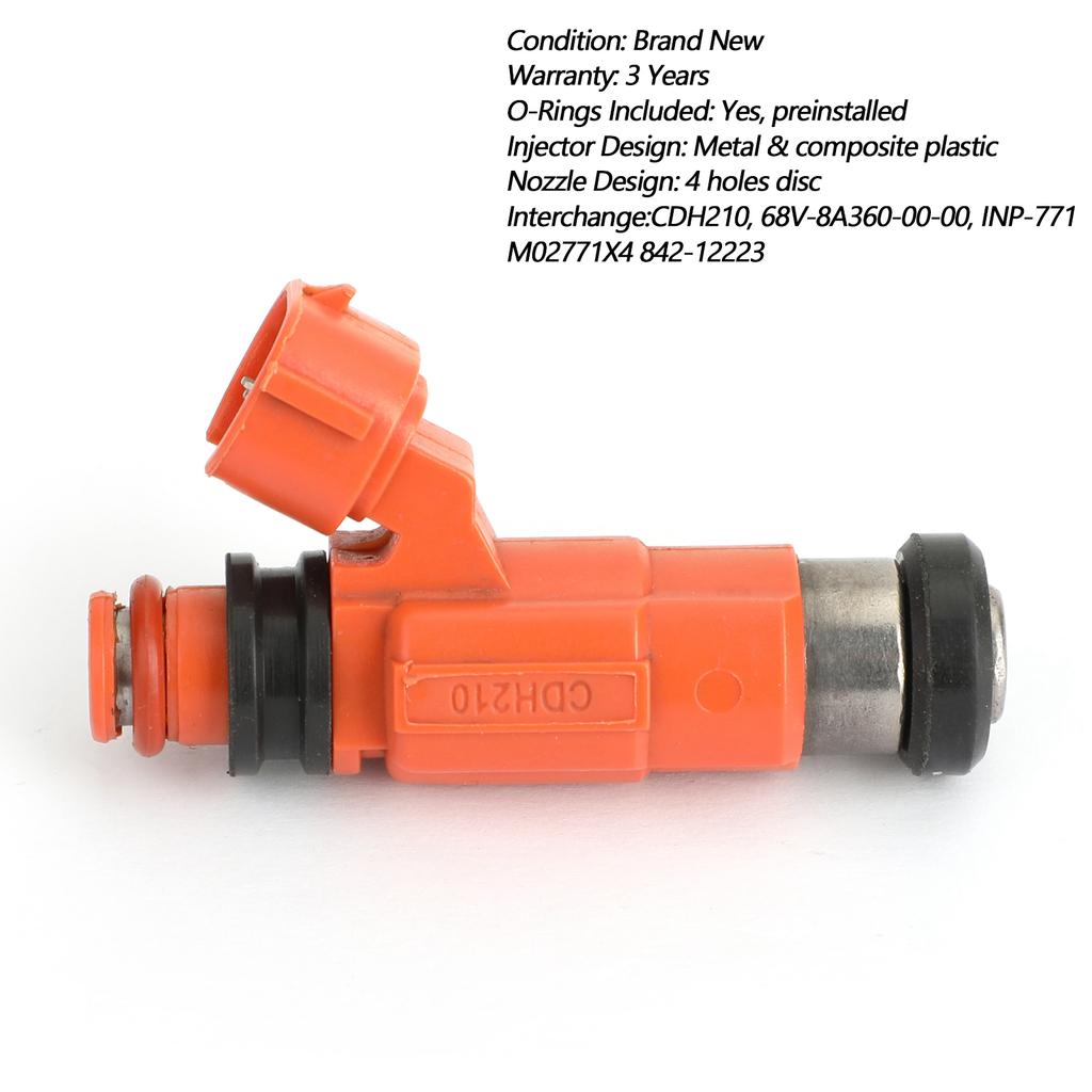 1PCS Fuel Injectors CDH210 880887T For Yamaha F115 HP Outboard 2000-2011