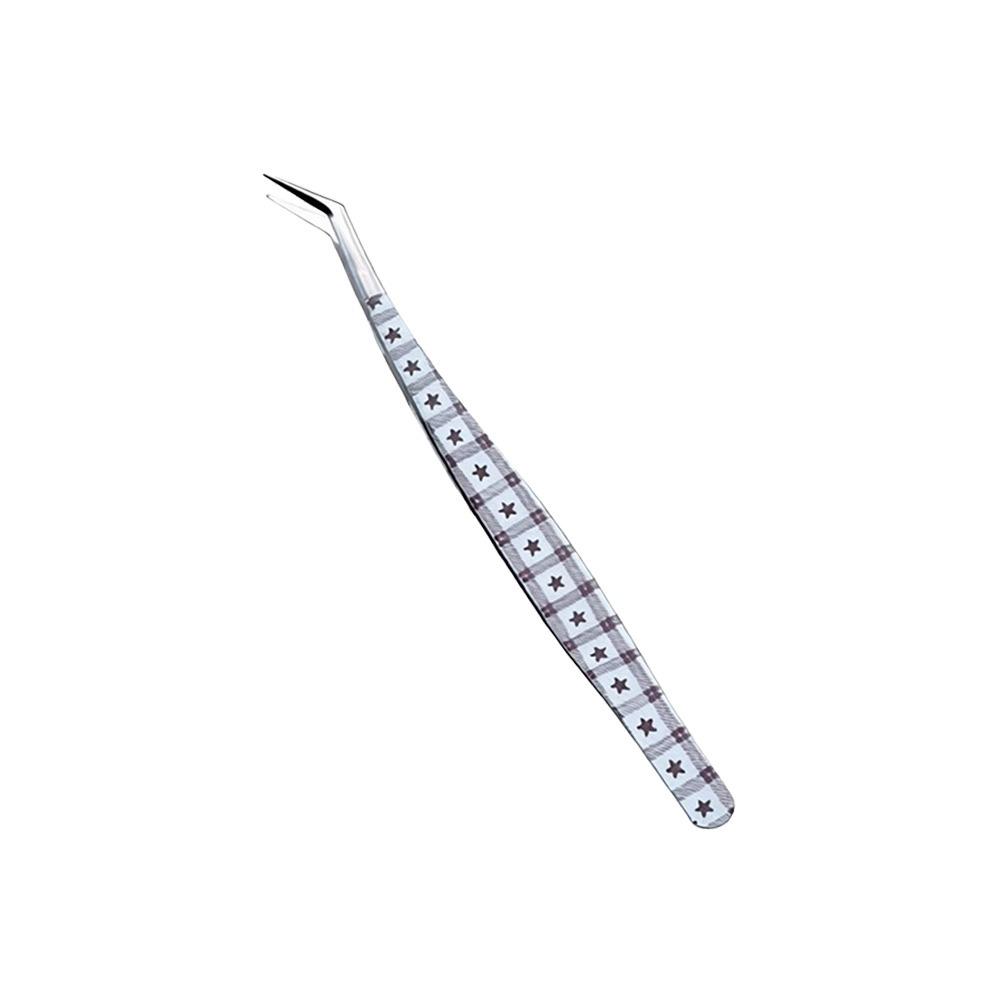 

Anti-static Curved Stickers Tweezers Lashes Extension Tweezer Miniature Scene Stickers D