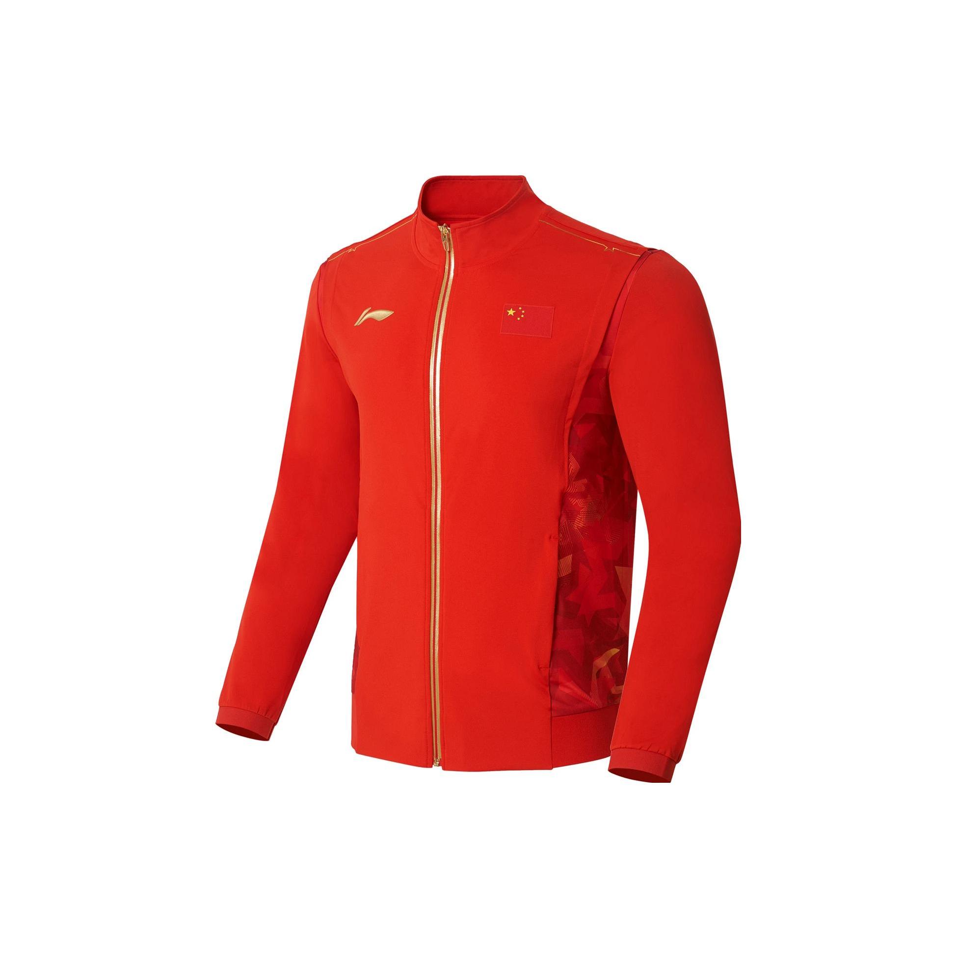 Li Ning Table Tennis Collection Jacket Men s Flame Red AYYS021-2 3XL