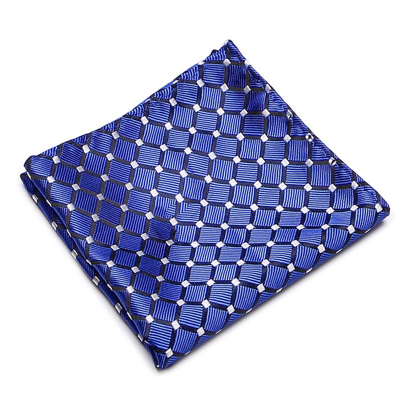 Men's Striped Jacquard Pocket Square for Weddings and Business Suits